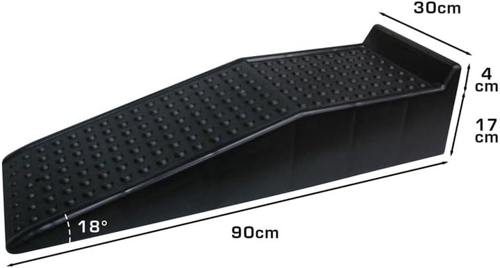 AUTO-STYLE Kunststoff Auffahrrampen - Schwarz - Satz à 2 Stück (Höhe 17cm)