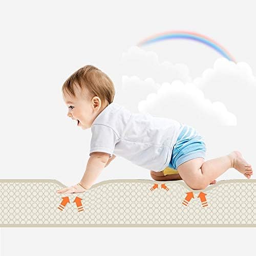 Mamabrum Baby Krabbel Matte Baby Teppich Spielmatte, 195 x 176 x 1.0 cm, ungiftig Bodenmatte Verdick