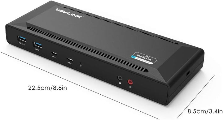 WAVLINK USB C Universelle Docking Station 60W Stromversorgung Unterstützt Dual 4K Videoausgänge (Dis