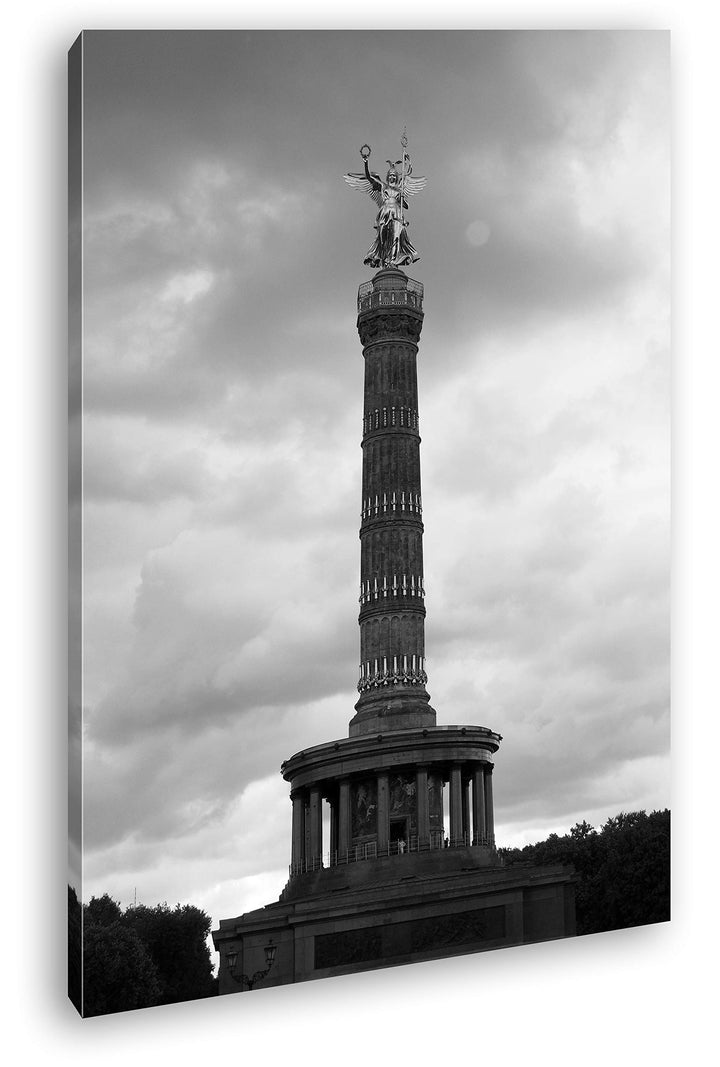 deyoli Die Berliner Siegessäule Format: 80x60 Effekt: Schwarz&Weiss als Leinwand, Motiv fertig gerah