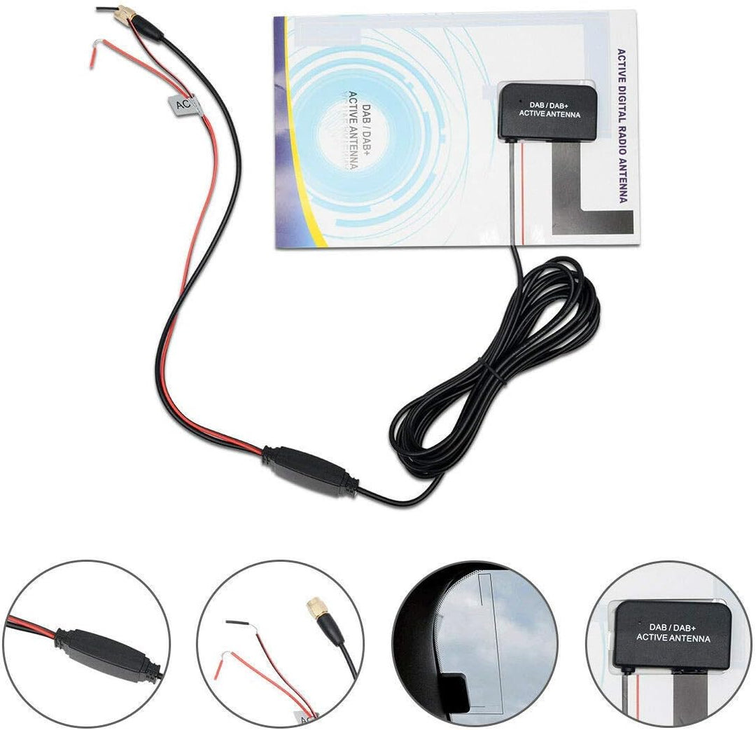 Dab Antenne Autoantennenadapter, Riloer Autoantenne DAB DAB + Digitale Autoradioantenne SMA Antenne