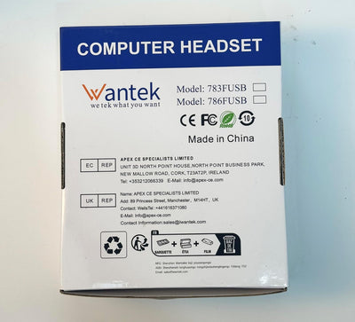 Wantek USB-Headset mit Mikrofon für PC und Laptop – Computer-Headsets mit Mikrofon-Geräuschunterdrüc