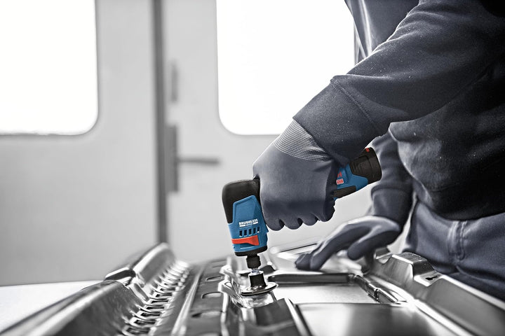 Bosch Professional 12V System Geradschleifer GWG 12V-50 S (bürstenloser Motor, hohes Drehmoment, Gas
