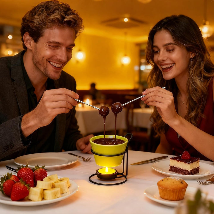 Generisch Käsefondue-| Zubereiter | Schokoladenschmelztasse | Für Butter, Käse, Romantische Abende,