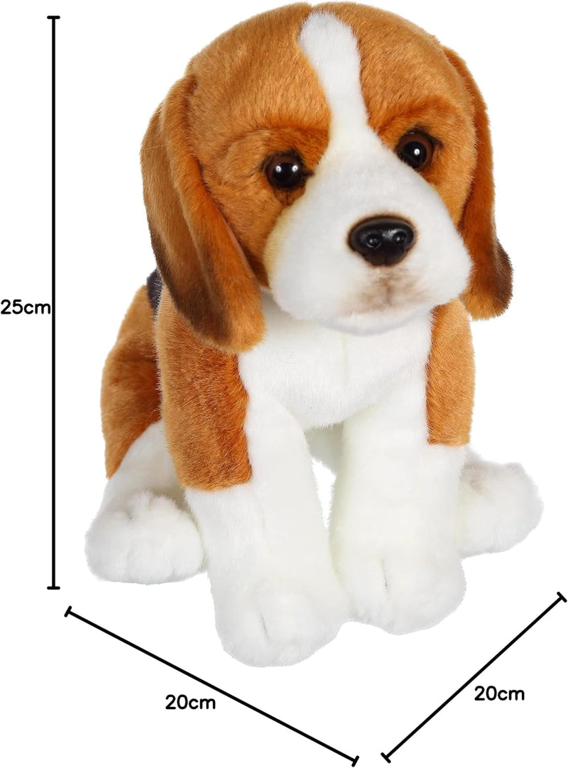 GIPSY TOYS - sitzender Hund 25 cm Beagle - Kuscheltier für Kinder - in 8 verschiedenen Modellen erhä