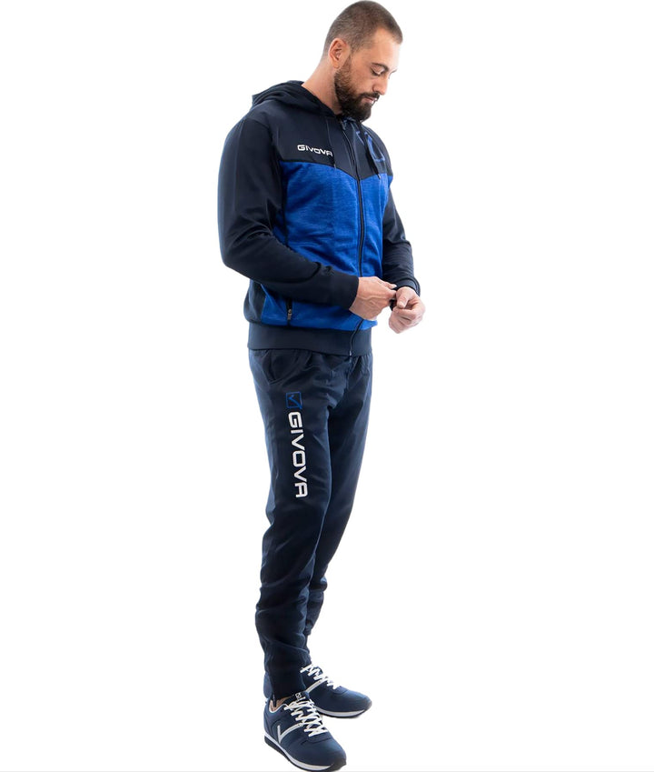 Givova Herren Visa Trainingsanzug 3XL Schwarz, 3XL Schwarz