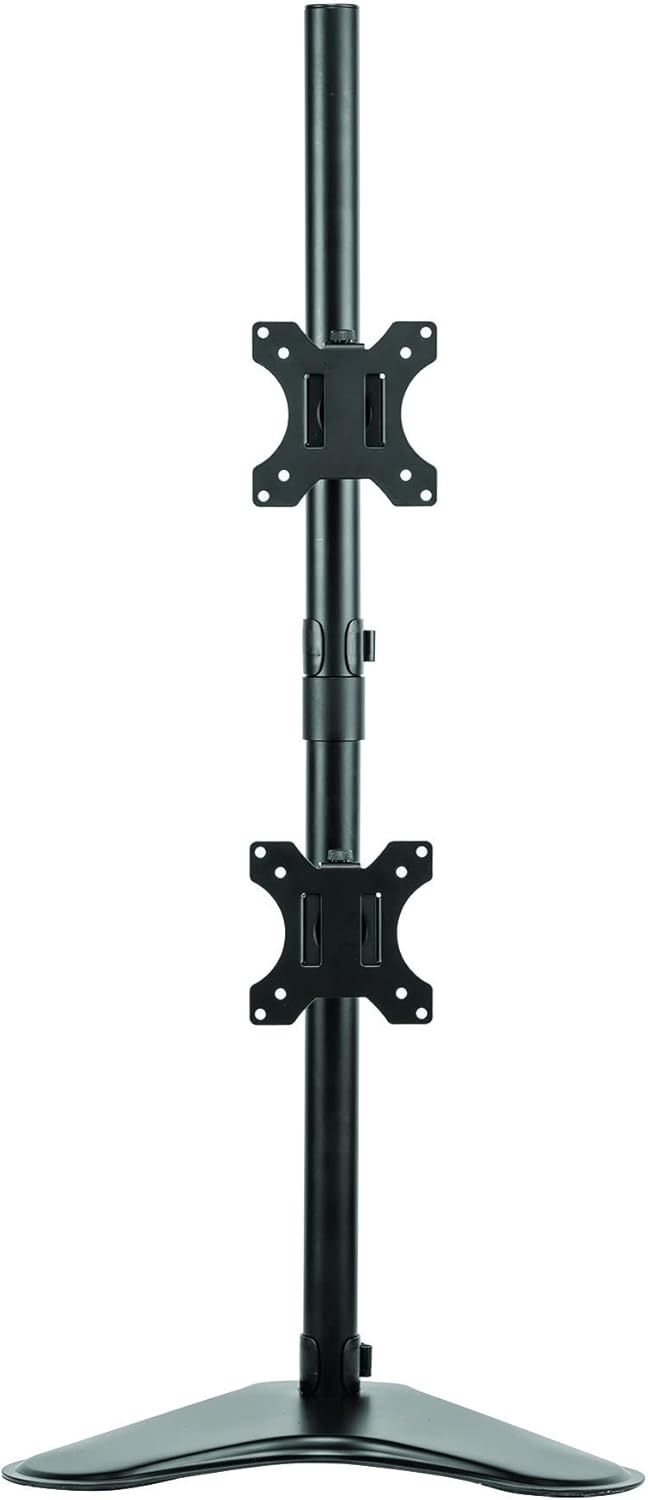 Fellowes Monitorarm Seasa mit Standfuss - höhenverstellbar - für 2 Monitore übereinander bis je 81,2