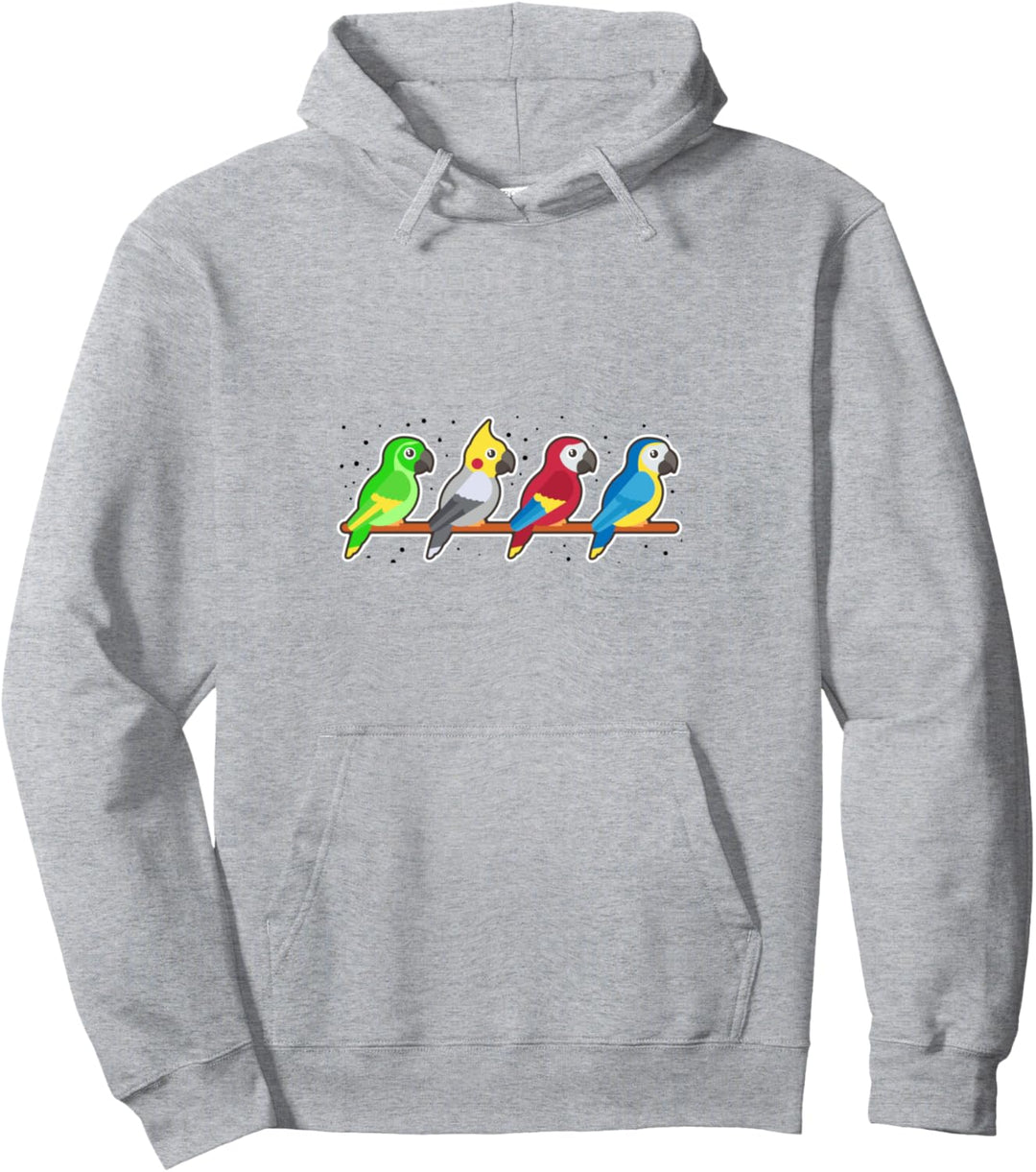 Niedliche Papageien Squad Ironische Sprüche Vögel Pullover Hoodie