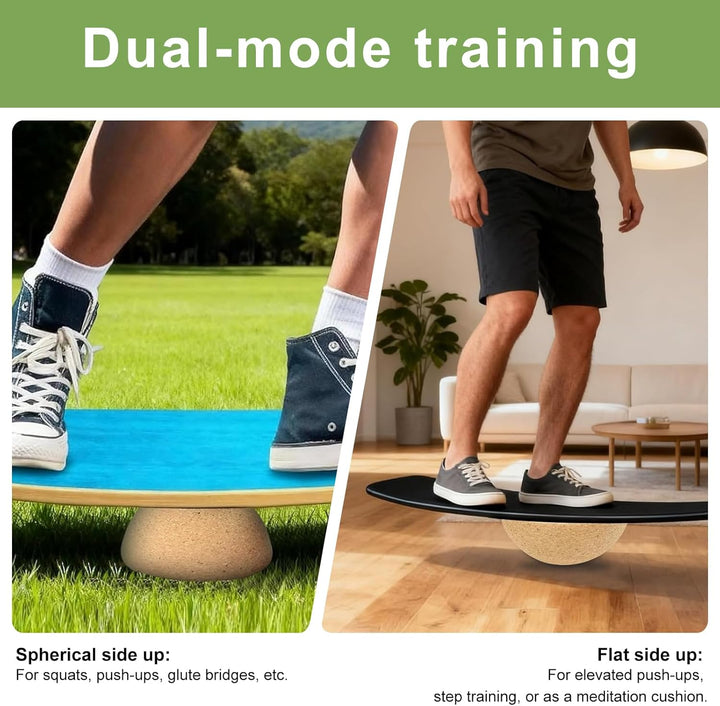 Balance Board Halbkugel aus Massivem Kork | Ø 15 cm | Höhe 7 cm | Balance Ball Halbkugel für Balance