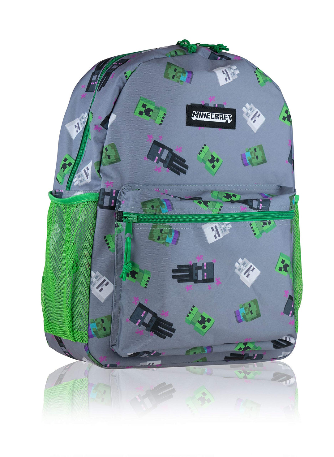 MINECRAFT Teen Backpack, Gray, Masse: ca. 30 x 14 x 40 cm (LxBxH)