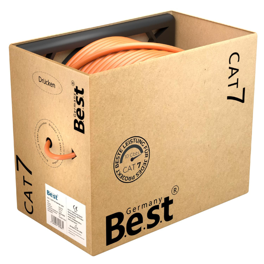 Germany B.e.s.t CAT 7 Kabel 200m Simplex Lan Kabel Kupfer 1000Mhz S/FTP Cat Netzwerkkabel Cat 7 Verl