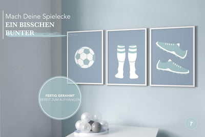 Papierschmiede® Kinderbilder 3er Set, A3 gerahmt in Holzrahmen (weiss), Geschenk für Jungen & Mädche