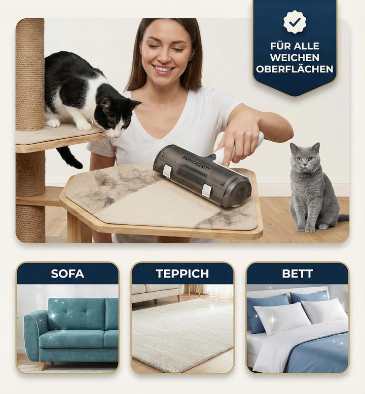 Tierhaarentferner für Sofa, Kleidung, Teppich & Auto – Wiederverwendbare Bürste & Fusselbürste für H