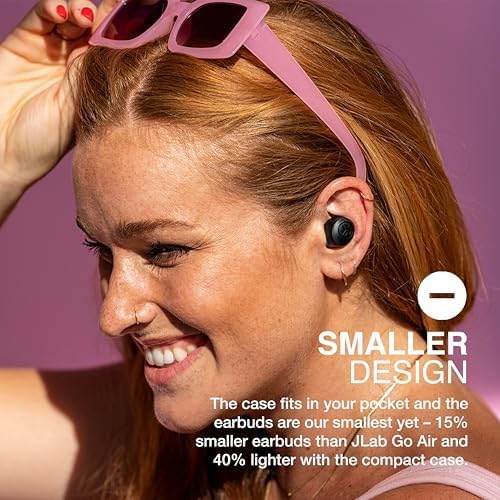 JLab Go Air Pop+ In Ear Kopfhörer kabellos Bluetooth, True Wireless Kopfhörer, 35+ Std Headphones, k