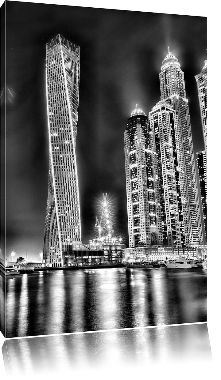 Pixxprint Dubai Burj al Arab als Leinwandbild/Grösse: 100x70 / Wandbild/Kunstdruck/fertig bespannt,
