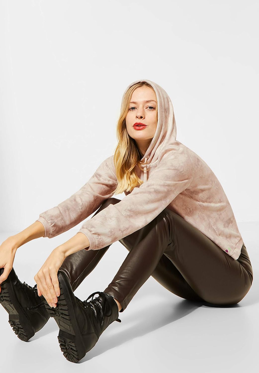 Street One Damen Softes Hoodie-Shirt Savannah Sand 36