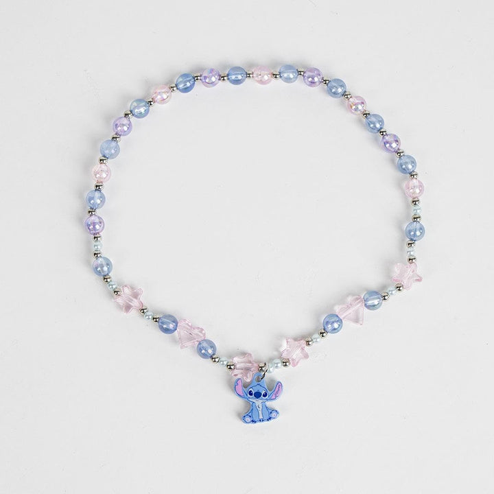 Disney Lilo und Stitch Mädchen-Schlafanzug, Grösse 128-164, hellblaues Oberteil mit Stitch, rosa Hos