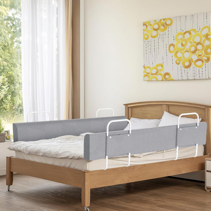 Tubiaz Bettgitter 150cm Bettschutzgitter rausfallschutz Bett für Kinder Verformbar Bettkantenschutz