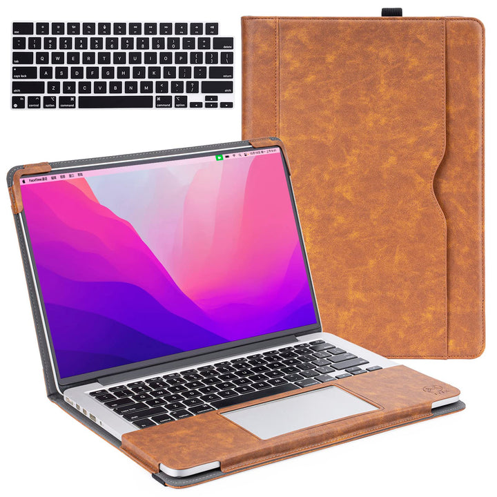 TYTX Kompatibel mit MacBook Pro 14 Hülle Zoll Leder Case 2021 A2442 M1 Pro/M1 Max, Laptop-Hülle Foli