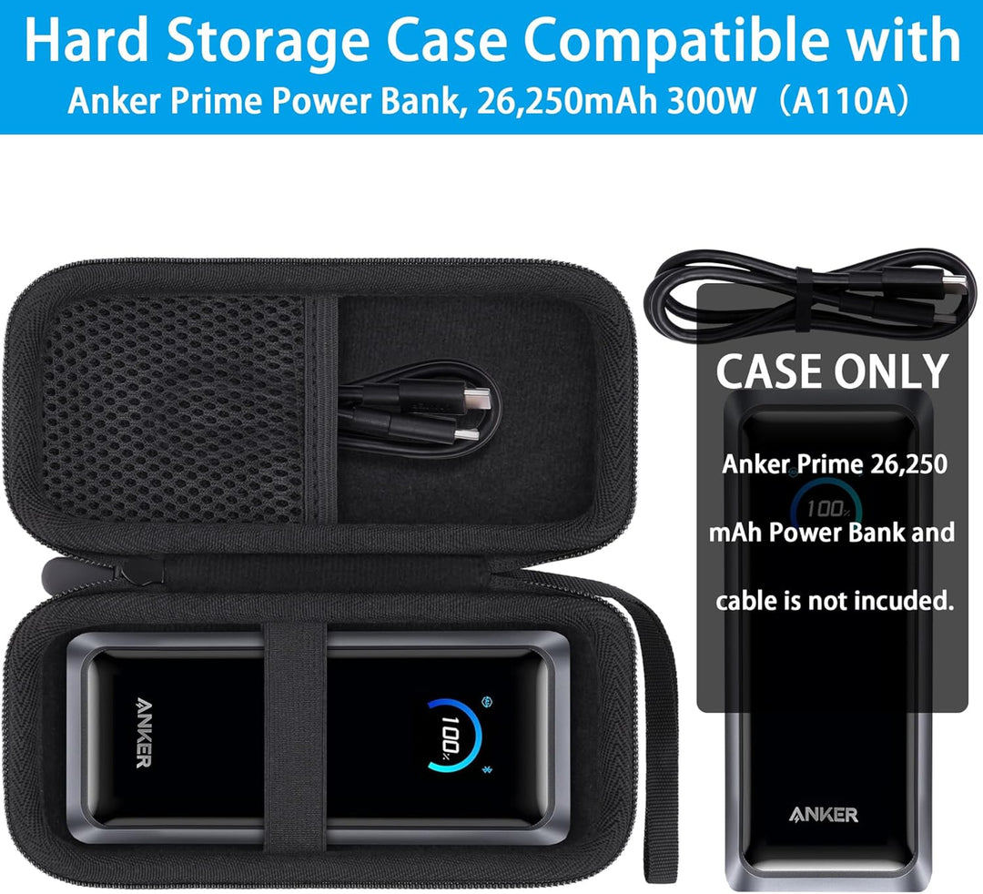 Khanka Tasche für Anker Prime 26,250mAh Power Bank (300W), Aufbewahrungs-und Reisetasche für Anker P