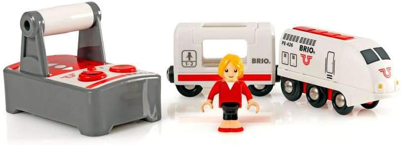 BRIO World IR Express Reisezug – Elektrische Lokomotive mit Fernsteuerung – Zubehör World & World He