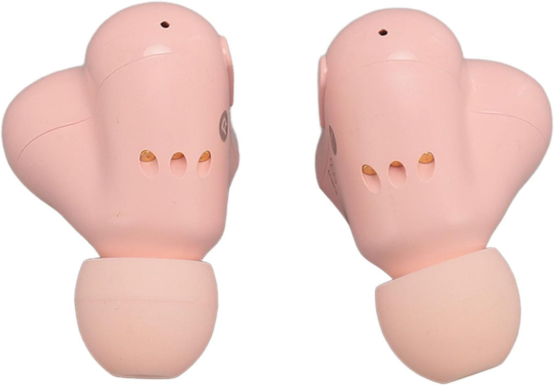Herzförmige Ohrhörer, HiFi-Stereo-Sound, 5.3-Kopfhörer mit Ladehülle für Mädchen und Frauen (Rosa),