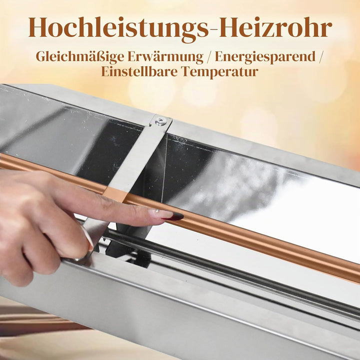 Wärmelampe Küche Gastro, Hängende Speisenwärmer Lampe mit Drehknopf-Temperaturregelung, Kommerzielle
