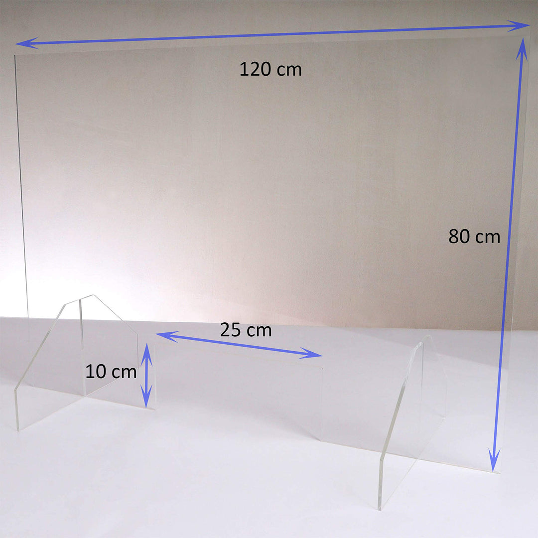 Queence | Hochwertiger Spuckschutz aus Acrylglas | Ideal für Verkaufs-/ und Empfangstresen | Thekena