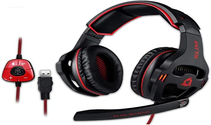 KLIM Mantis Gaming Headset - NEU 2023 - USB - Headset mit Mikrofon für PC, PS4, PS5, Nintendo Switch