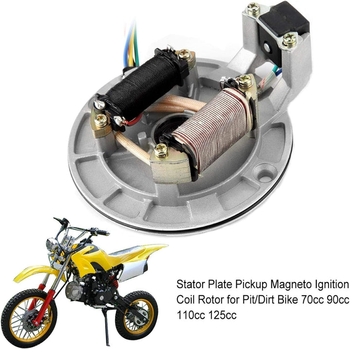 Stator Zündspule, Stator Spule Coil JH70 Statorplatte Pickup Magneto Starter Zündspule Rotor Roller