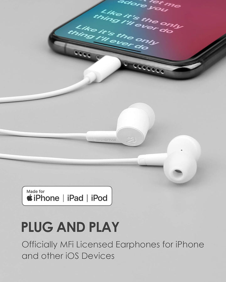 PALOVUE Lightning Kopfhörer Ohrhörer Ohrstöpsel Kompatibel iPhone 13 12 11 Pro Max iPhone X XS Max X