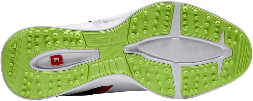 FootJoy Unisex-Jugendliche Junior Fuels Golfschuhe 4 UK Medium Weiss Schwarz Limette, 4 UK Medium We
