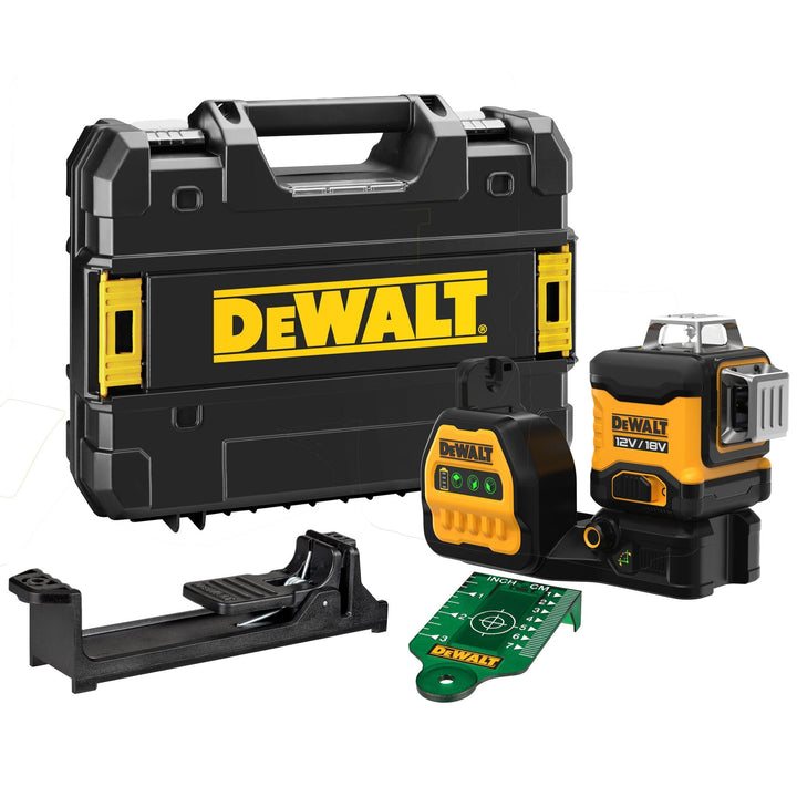 Dewalt 360° Akku-Multilinienlaser Grün DCE089NG18 (selbstnivellierend, Genauigkeit +/- 3mm auf 10m,