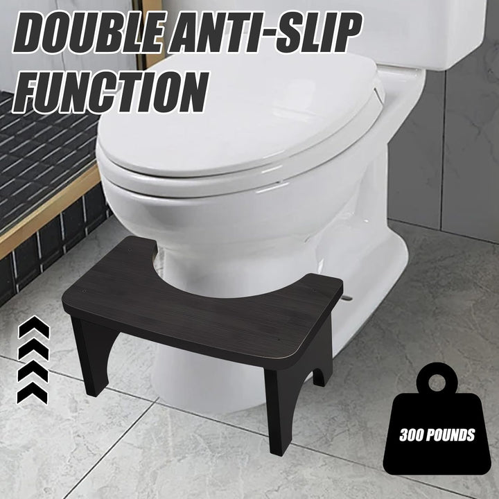Toilettenhocker Holz WC Hocker für Erwachsene & Kinder: 37×20×17cm Ergonomisch Klohocker Rutschfeste