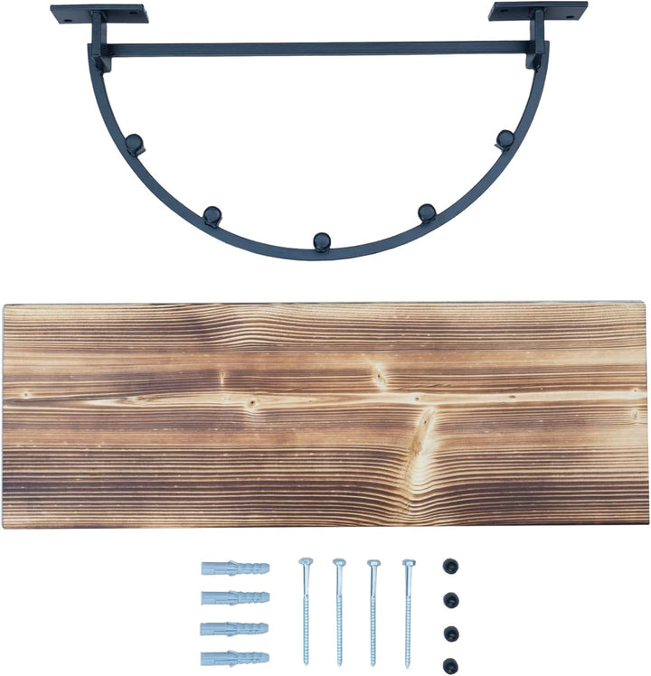 QLS Müllsackhalter U1 Müllsackständer Wandbefestigung Wandhalter Wandmontage Holz Abfallhalter 35 L