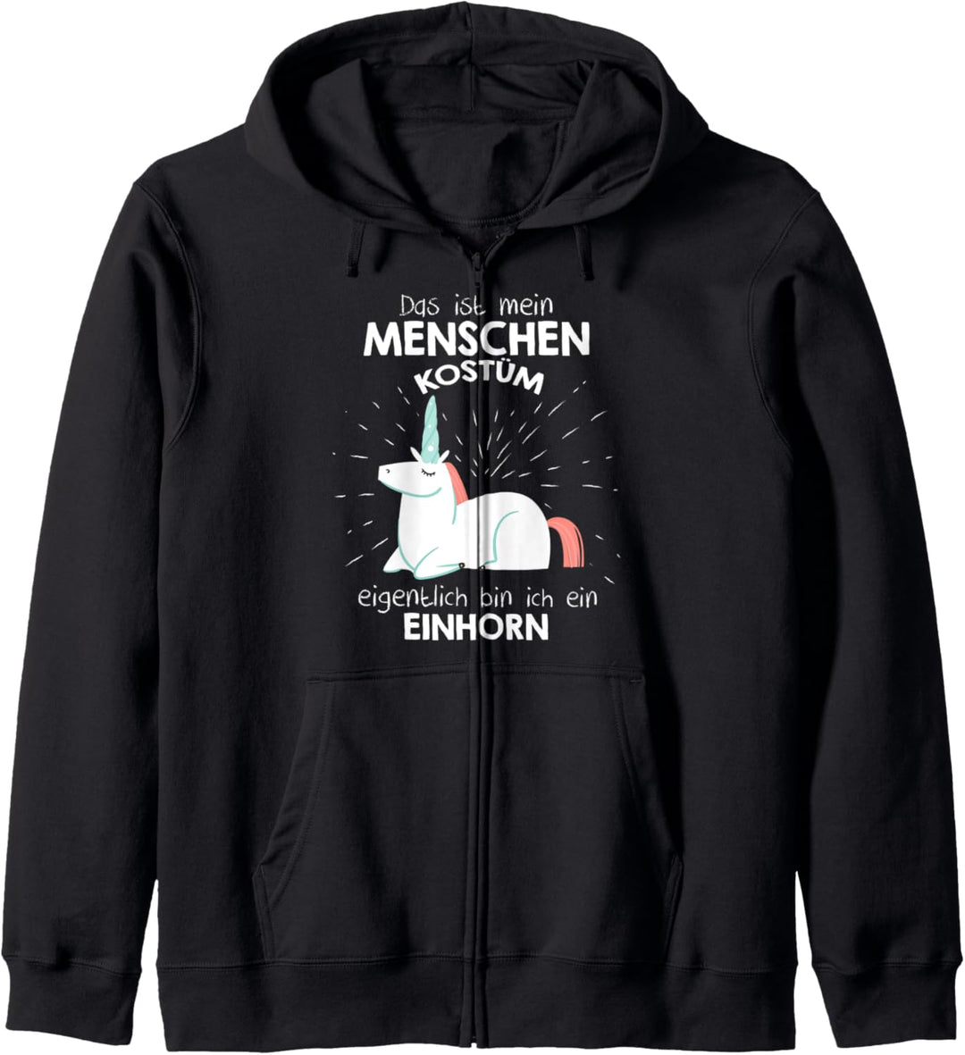 Mein Menschen Kostüm Bin ich ein Einhorn, Halloween Outfit Kapuzenjacke