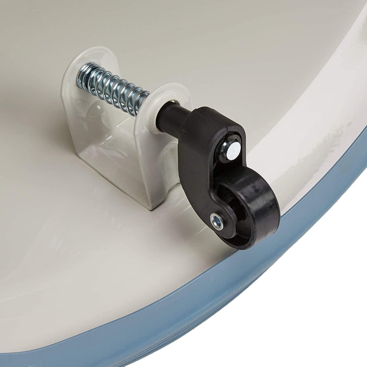 WEDO Metall-Kickstool mit Rollen – robuster Rollhocker aus Stahl mit Federrollen & rutschfester Trit