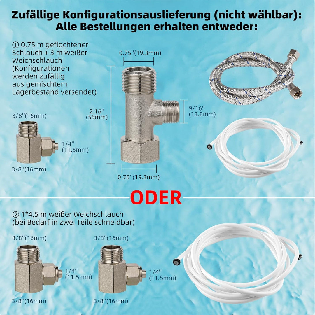Hibbent WC Bidet, Water Bidet Dusch-WC (ohne Strom),Intimreinigung mit Selbstreinigende Düsen Wasser