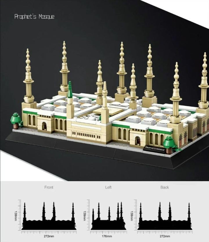 WANGE Architekturmodell zum Bauen mit Bausteinen. Prophetenmoschee, Medina., Prophetenmoschee