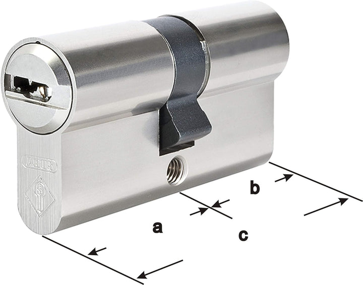 ABUS Bravus3500 MX Magnet SKG*** Doppelzylinder mit Sicherungskarte und 5 Schlüssel, Länge (a/b) 40/