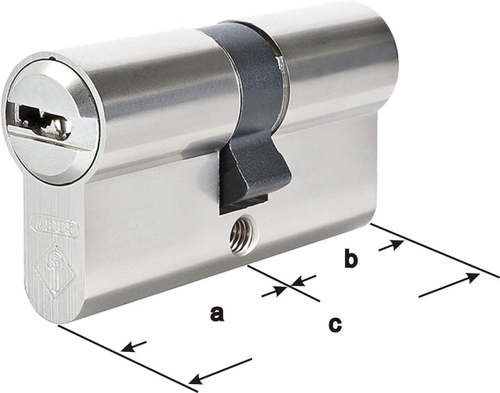 ABUS Bravus3500 MX Magnet SKG*** Doppelzylinder mit Sicherungskarte und 5 Schlüssel, Länge (a/b) 40/
