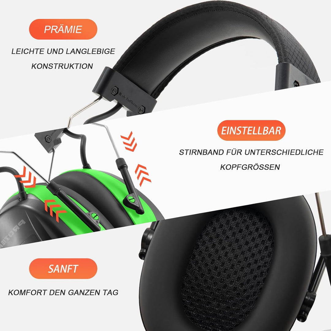 Gehörschutz mit Radio DAB/DAB+/FM/Bluetooth 5.3, Noise Cancelling Wireless Kopfhörer für Werkstatt,