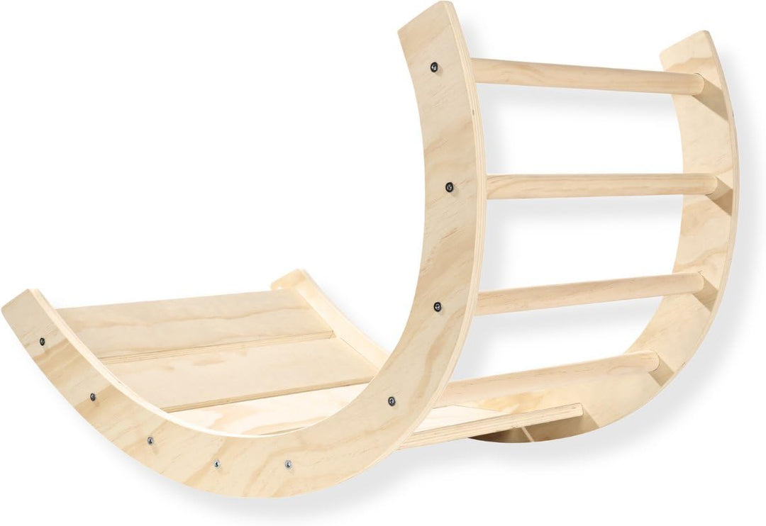 Mini-Kletterbogen – Kletterbogen aus Holz mit Kissen – Montessori-Spielhalle – 76 x 47 x 37 cm – Wei