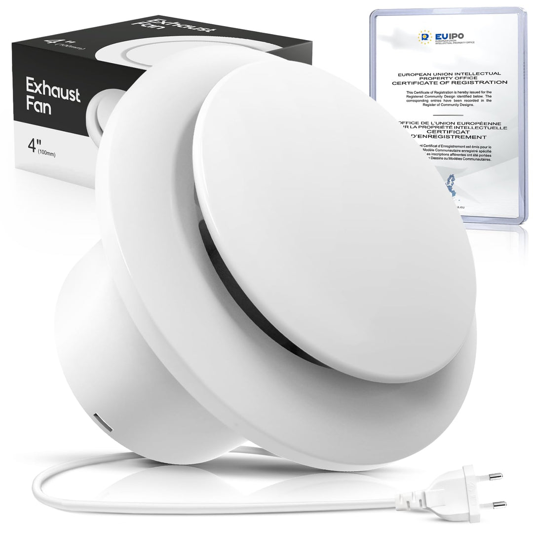 Badlüfter P101EB Weiss Runde Plug-and-Play-Version, Weiss Runde Plug-and-Play-Version