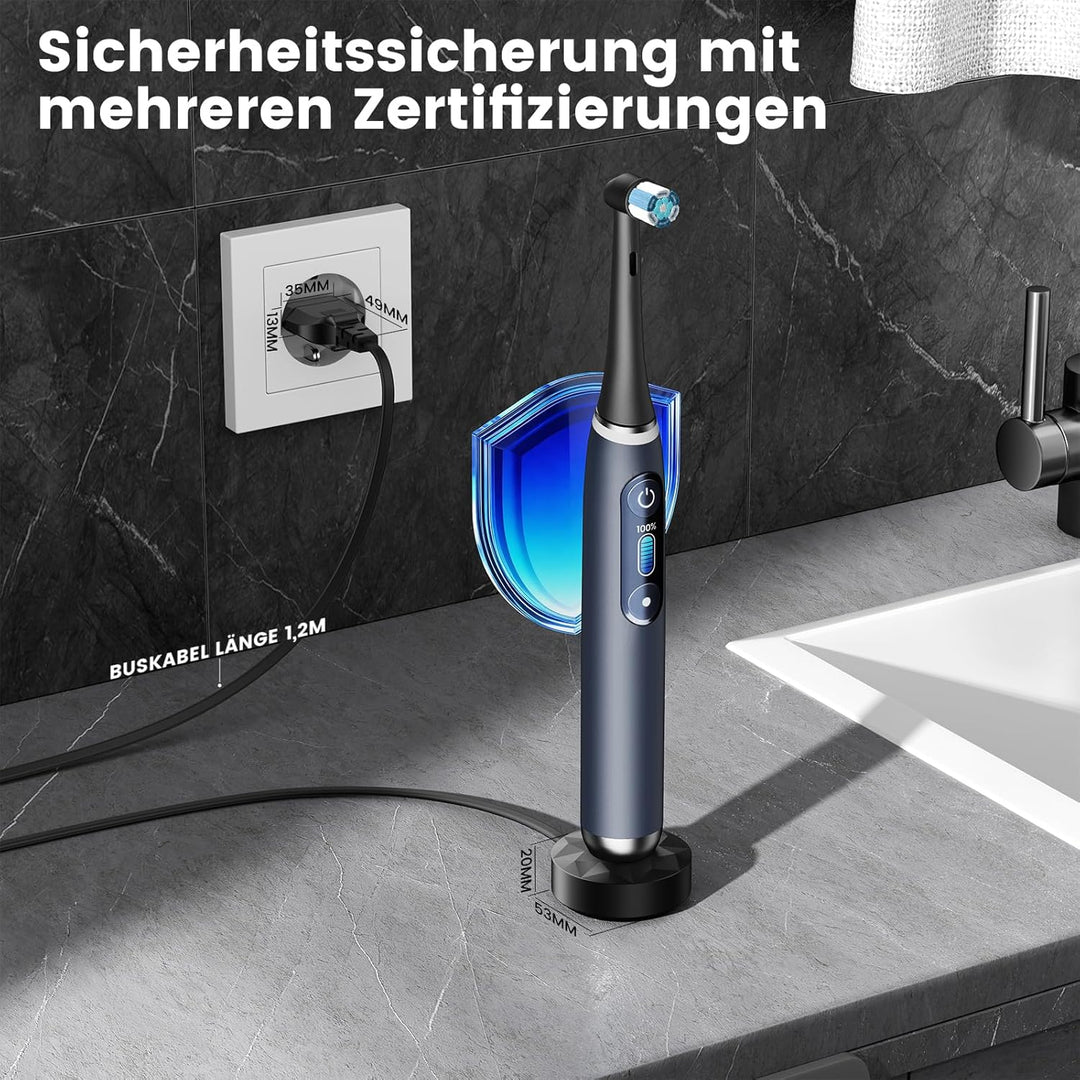 Ladestation Kompatibel mit Braun Oral B iO Series 7 8 9 Elektrische Zahnbürste, Magnetische Reiselad