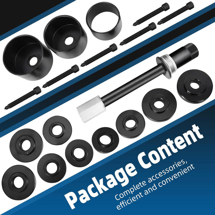 FreeTec 19 TLG. Radlager Werkzeug Set Radlagerwerkzeug Radnabe Abzieher Ausdrücker Montage Demontage