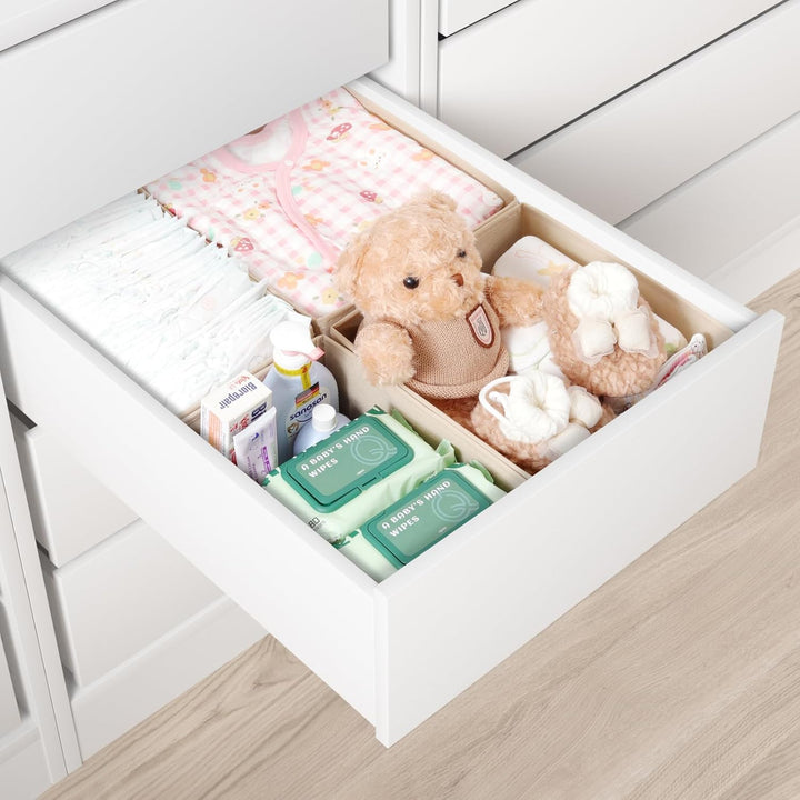 6er Set Schubladen Organizer kompatibel mit PAX Kleiderschrank 75x58 cm, Faltbar Stabil, Aufbewahrun