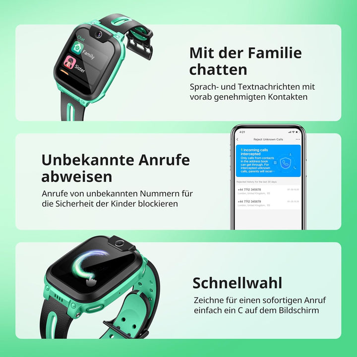 imoo Watch Phone Z1 Kinder-Smartwatch, 4G Kinder-Smartwatch-Telefon mit langanhaltendem Video-und Te