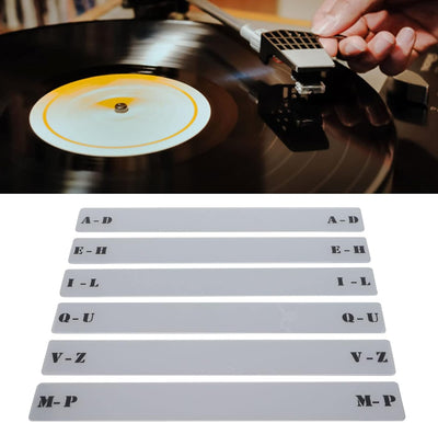 Annadue Schallplatten Teiler,A-Z Alphabetische Horizontale Label Platten Organizer Karteikarte,Acryl