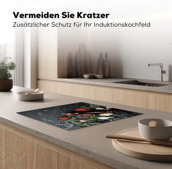 Herdabdeckplatte 59x52 cm Einteilig Küche Herdabdeckung Induktionsfeld Ceranfeld Herdabdeckplatten V